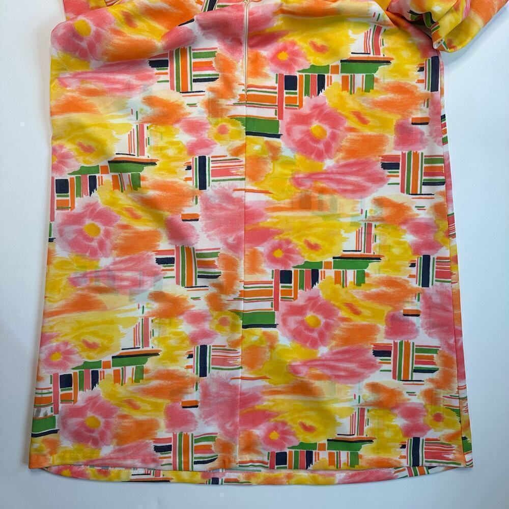 Vintage 1970’s Zip Front Double Knit Robe / Mumu - Picture 3 of 6